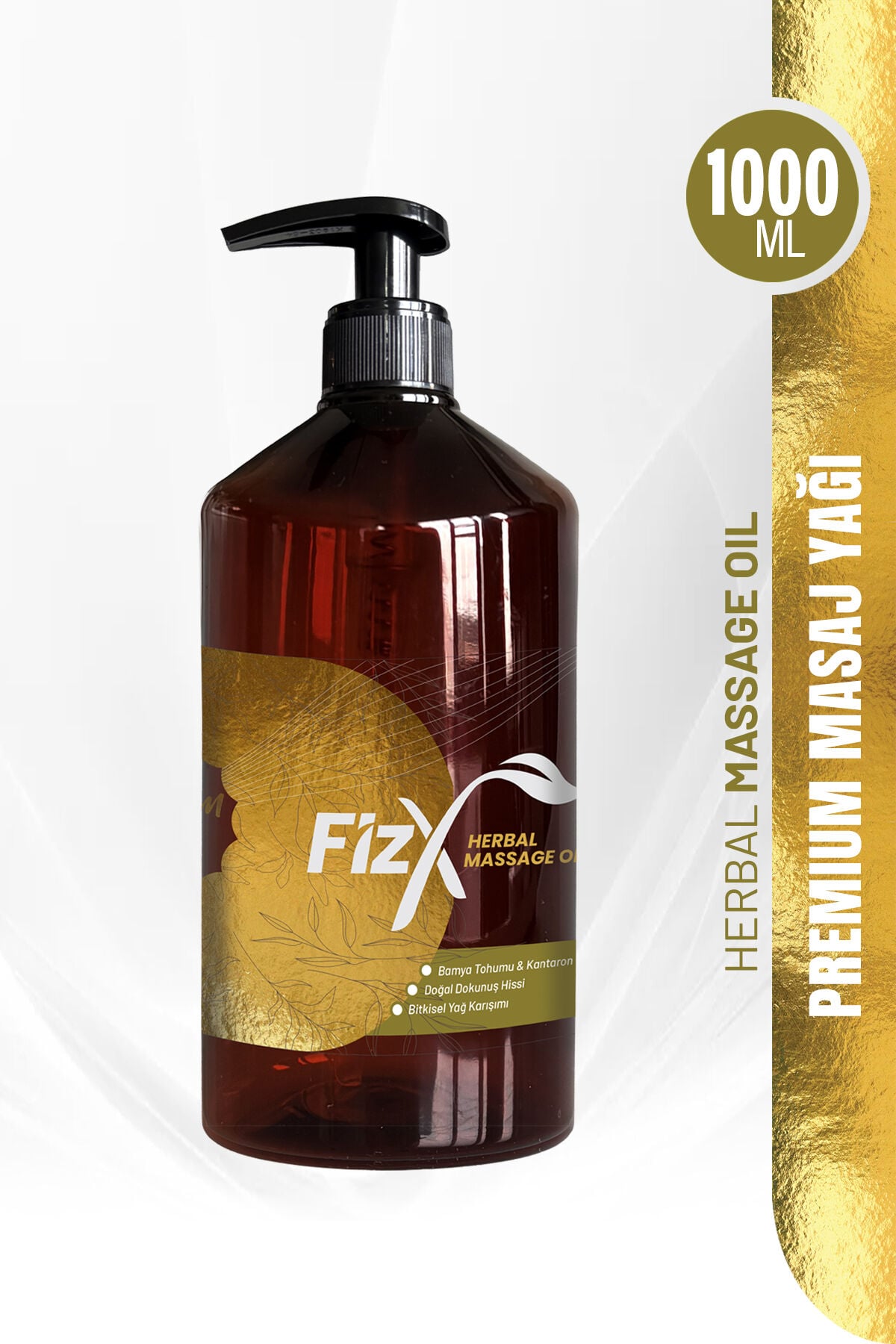 FizX Premium Profesyonel Bitkisel Masaj Yağı 1000 ml