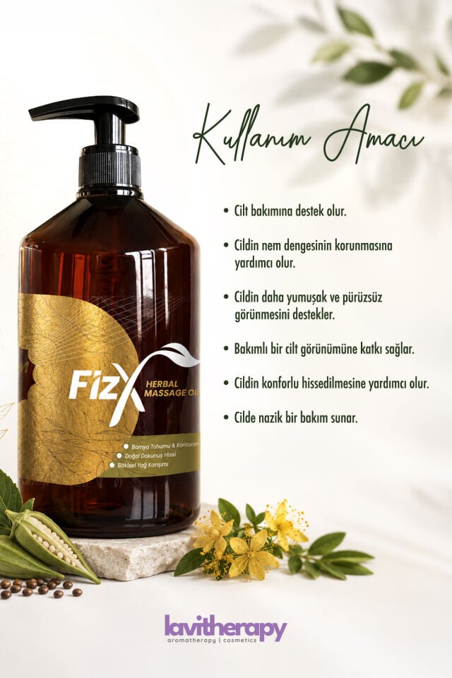 FizX Premium Profesyonel Bitkisel Masaj Yağı 1000 ml