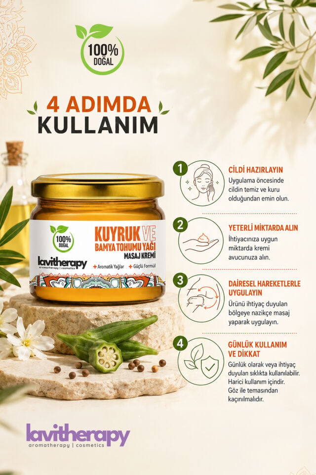 Kuyruk Yağı & Bamya Tohumu Yağı Masaj Kremi 100 ml