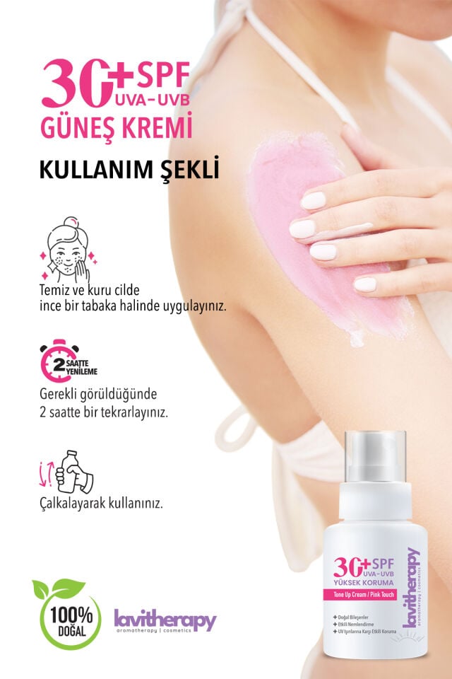 Tone Up / Pink Touch Spf 30+Doğal Güneş Kremi