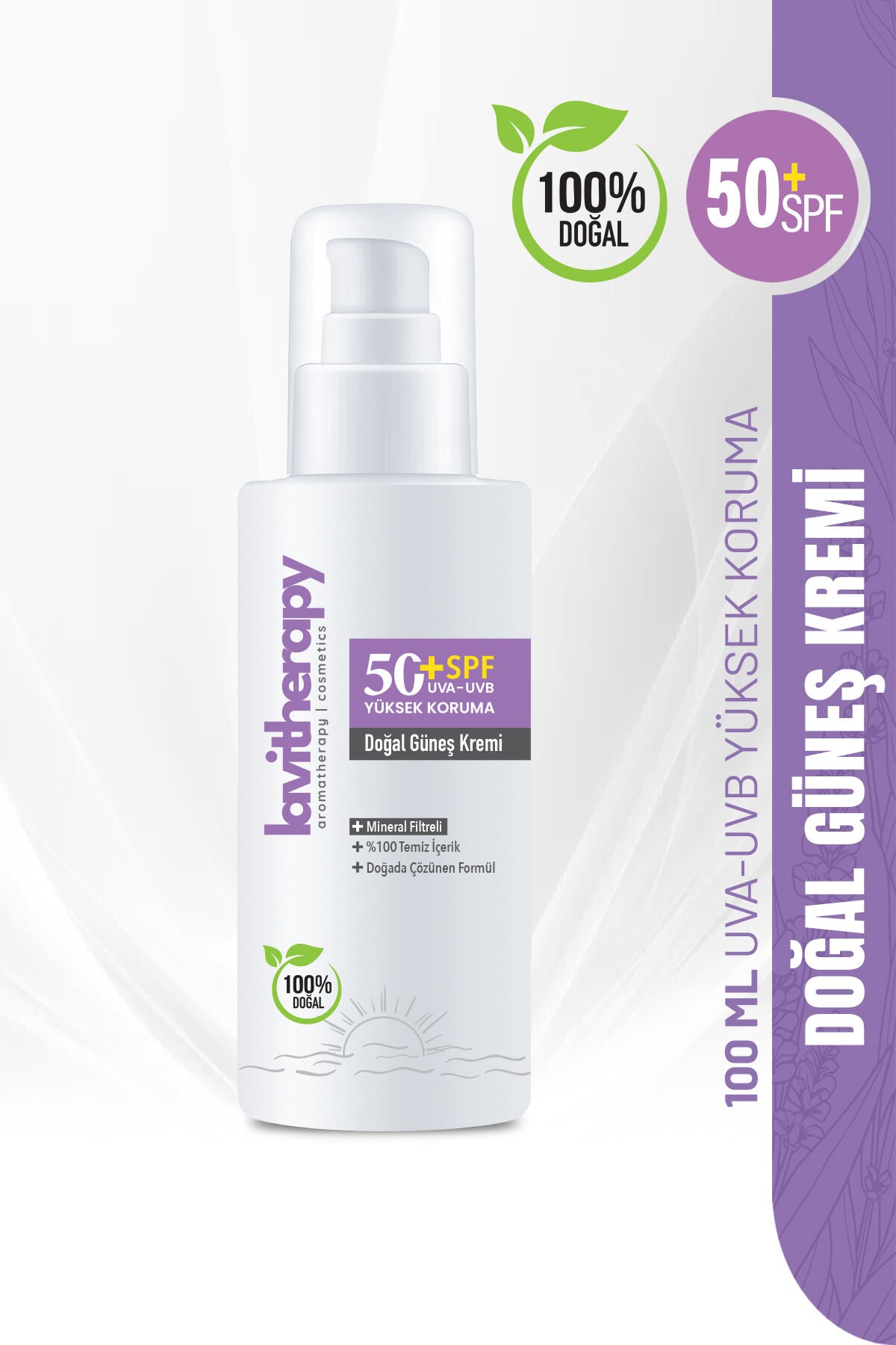Lavitherapy Mineral Filtreli SPF 50+ Doğal Güneş Kremi