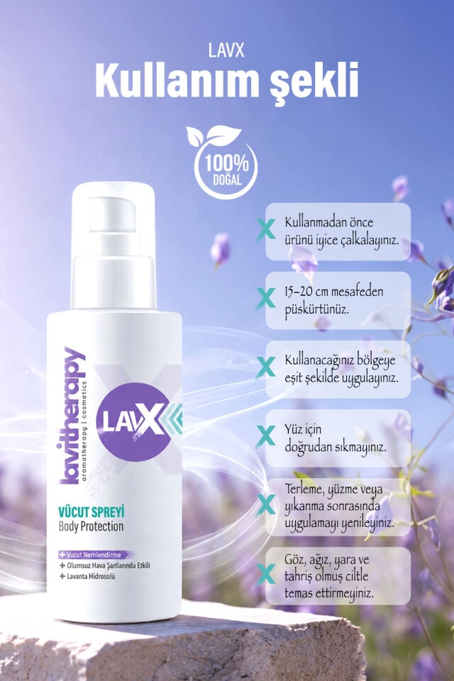 lavX Doğal Esintili Vücut Spreyi
