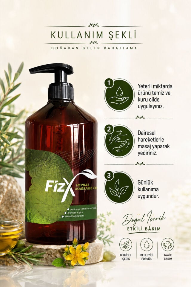 fizX PRO Profesyonel Bitkisel Masaj Yağı 250 Ml