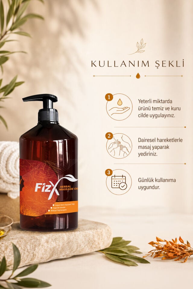 fizX Essential Profesyonel Bitkisel Masaj Yağı 250 Ml