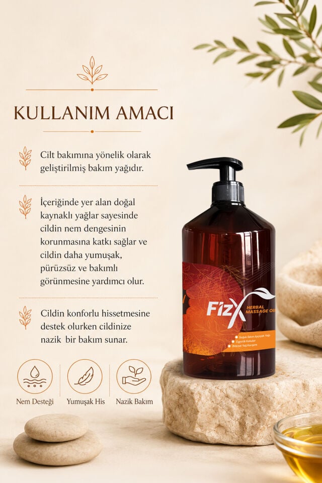fizX Essential Profesyonel Bitkisel Masaj Yağı 250 Ml